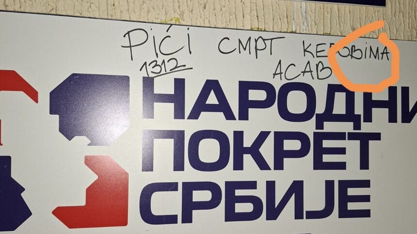Vandalizovane prostorije NPS i Novo lice Srbije u Vrnjačkoj Banji