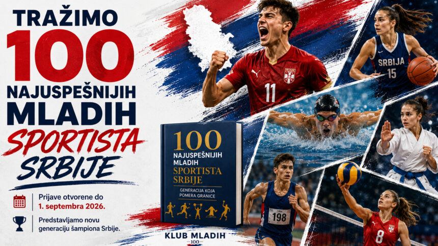 Klub mladih iz Niša pokrenuo je nacionalni konkurs „100 najuspešnijih mladih sportista Srbije“, sa ciljem da pronađe, predstavi i dodatno promoviše sportiste do 19 godina koji se izdvajaju rezultatima, radom i disciplinom. Prijave su otvorene do 1. septembra 2026. godine, a nakon završetka konkursa biće odabrano 100 mladih sportista iz Srbije. Konkurs za 100 najuspešnijih mladih sportista Srbije