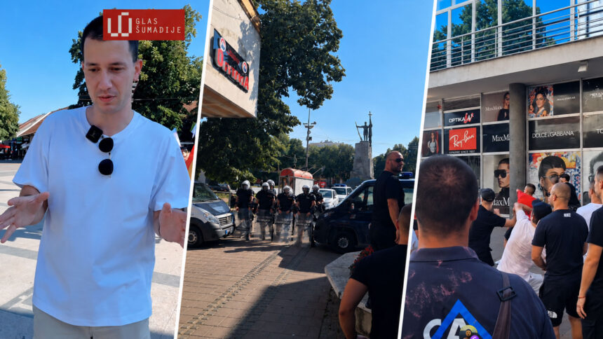 Prekinut Prajd karavan u Kraljevu, letele kamenice