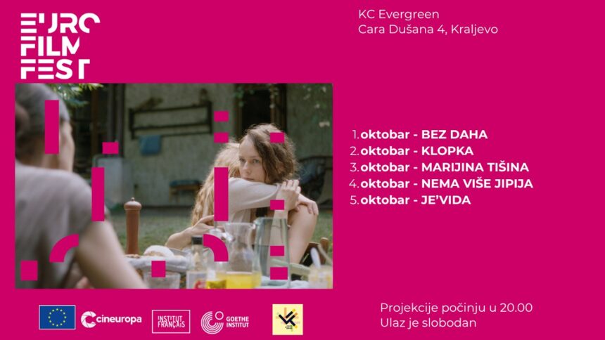 Evropski filmski festival ponovo u Kraljevu od 1. do 5. oktobra