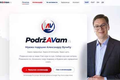 PodržAVam.rs: Privatna firma čuva podatke o političkim pristalicama