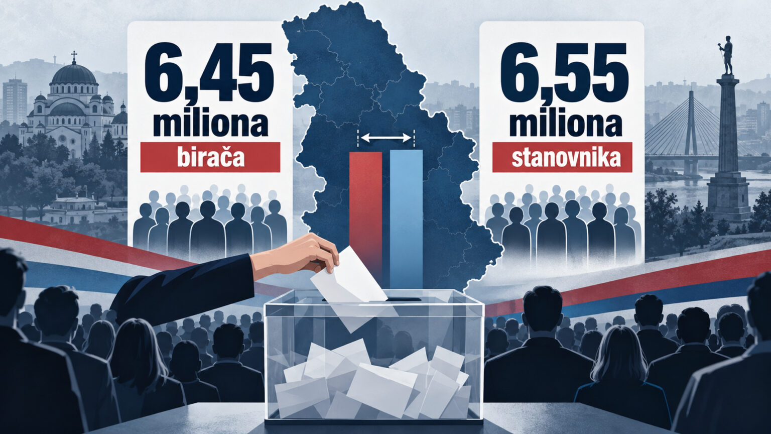 Srbija ima 6,45 miliona birača i 6,55 miliona stanovnika: Kako je to moguće?