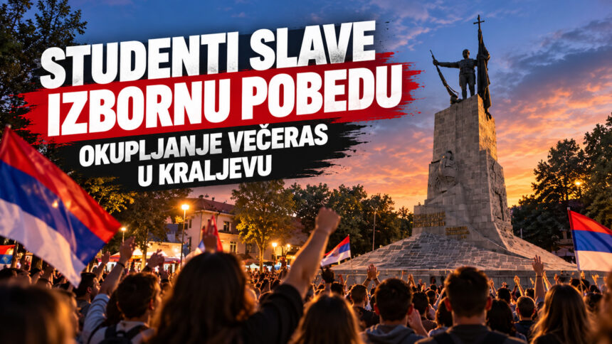 Studenti slave izbornu pobedu: Okupljanje večeras u Kraljevu