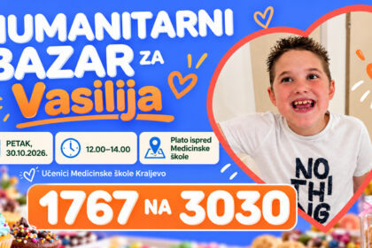 Učenici Medicinske škole organizuju bazar za Vasilija